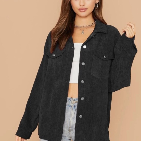 SHEIN Jackets & Blazers - 🖤 NWOT Corduroy jacket (2 for $40)